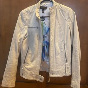 White leather jacket